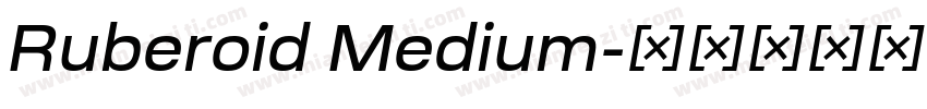 Ruberoid Medium字体转换